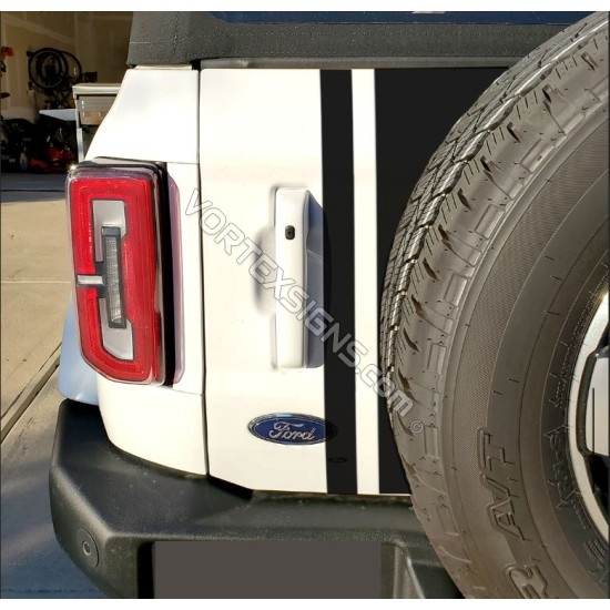 Ford Bronco hood and body stripes graphics