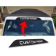 above windshield banner with trim name