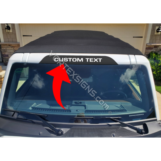 windshield banner car name for Ford Bronco