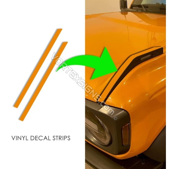 Hood accent strips decal for 6G Ford Bronco sticker