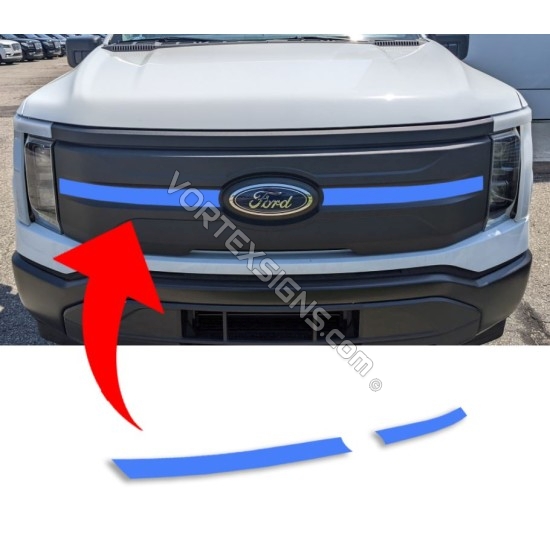 grille stripe graphics decal for ford lightning
