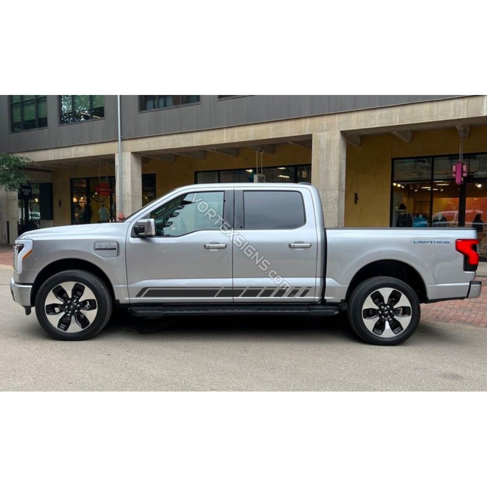Door side stripes hood decal graphics for Ford lightning