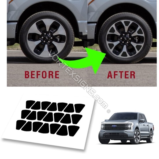 Wheel rim stickers decal graphics for Ford lightning