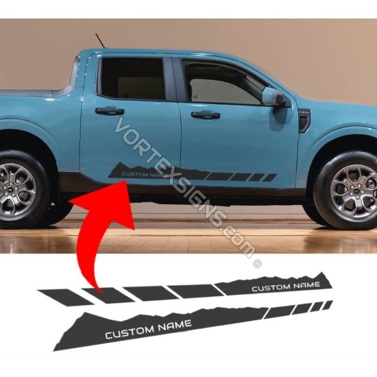 Ford Maverick mountains stripes