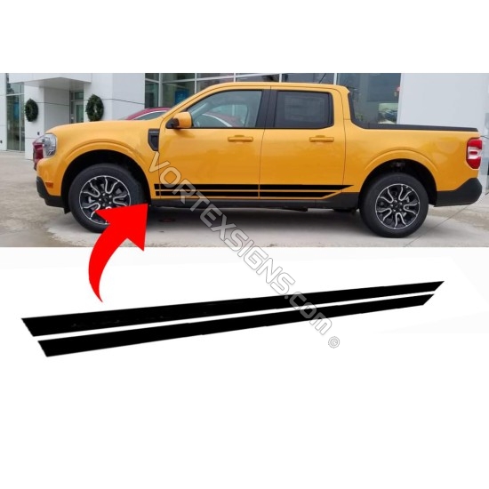 Ford Maverick side stripes decals