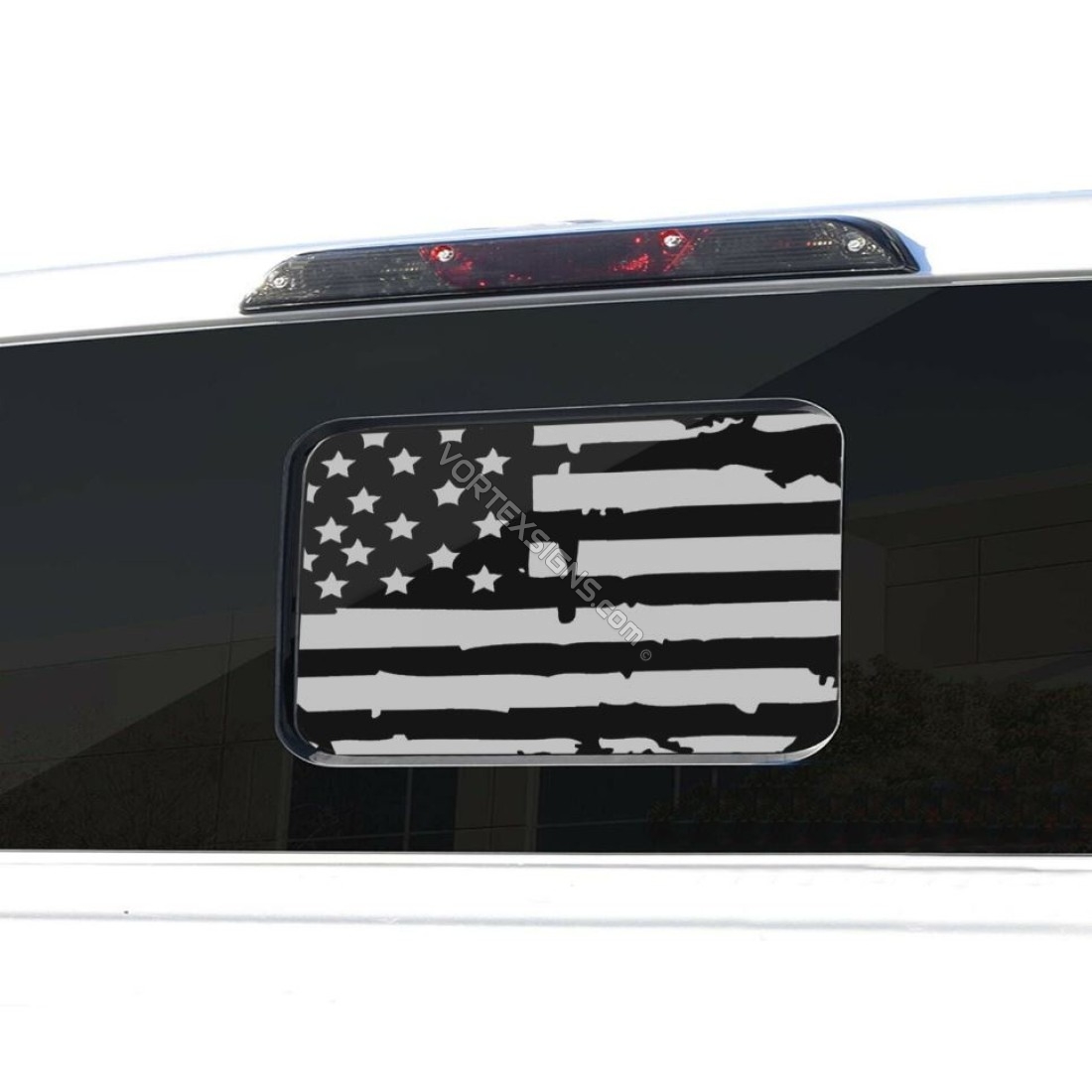 Ford Maverick small rear window flag decal graphics