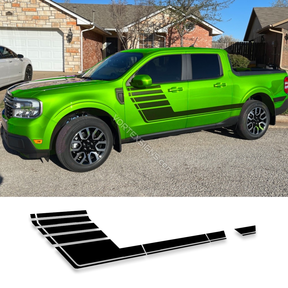 2022 Ford Maverick side vinyl body stripes graphics
