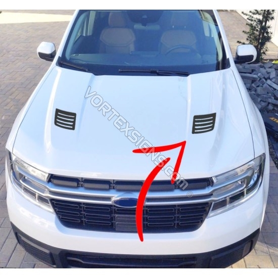 Ford Maverick hood louvers decals