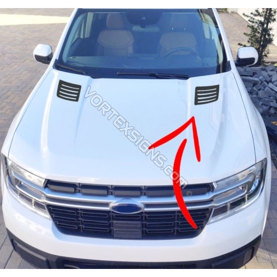 Ford Maverick hood louvers decals