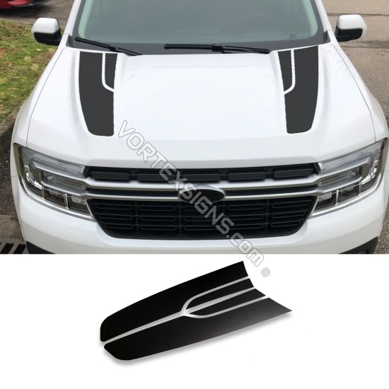 Ford Maverick OEM hood decal stripes