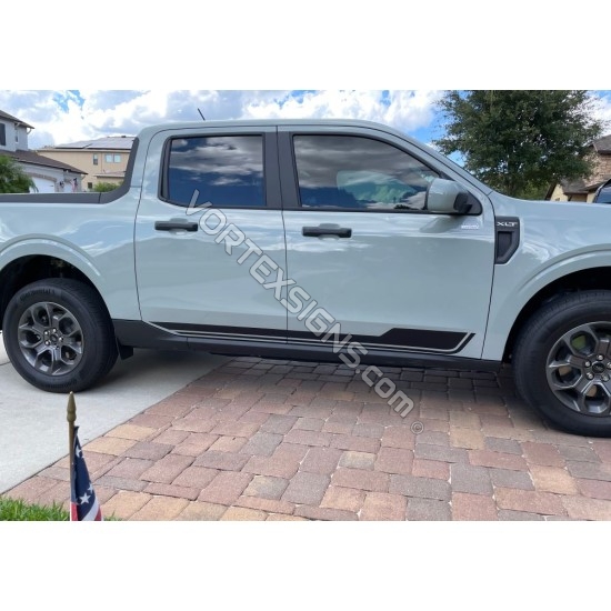 OEM replacement Ford Maverick side stripes graphics