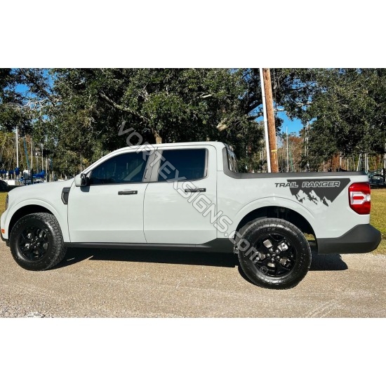 Ford Maverick Trail Ranger Mountains Side Vinyl Graphics Decals 2022 2023  V8 Exterior Accessories 