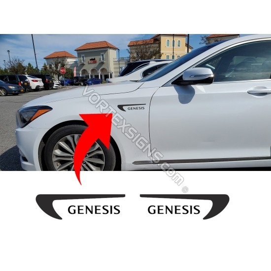 Hyundai Genesis fender accent sticker decordation