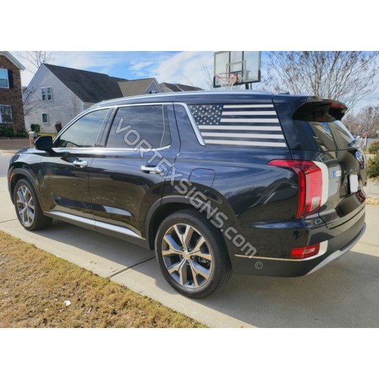 Hyundai Palisade american flag rear window graphics