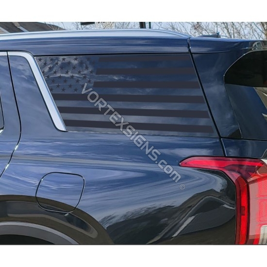 Hyundai Palisade american flag rear window graphics