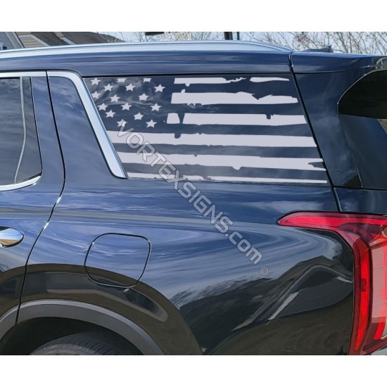 Hyundai Palisade american flag rear window graphics