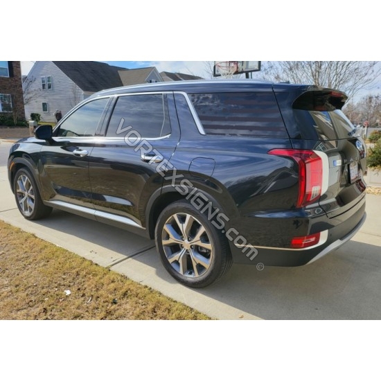 Hyundai Palisade american flag rear window graphics