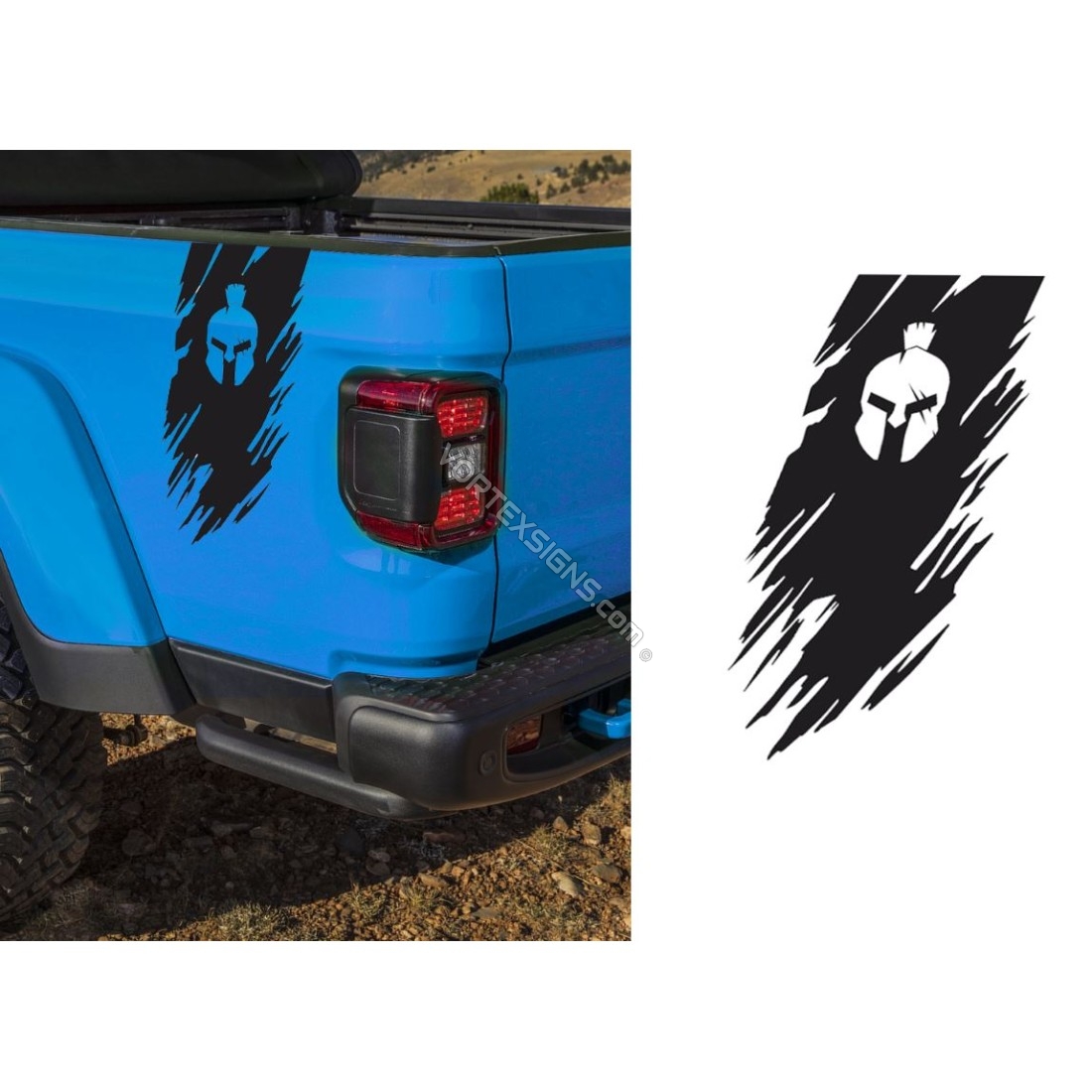 NEW! Jeep Gladiator ripped tail gate graphic decals & stickers
