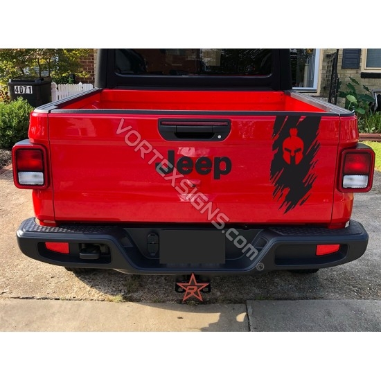 2021 Jeep Gladiator ripped tail gate graphic sticker