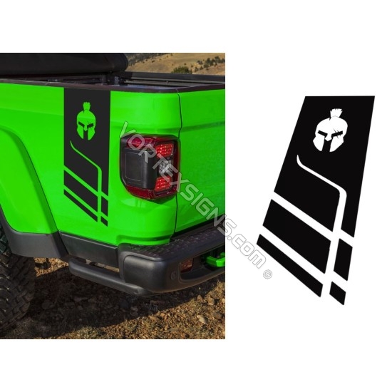 2x Splash Vinyl Bedside Decals For Jeep Gladiator (2019-2024) - Self-Adhesive, Automotive Grade (Made In USA)