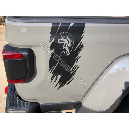 gladiator or spartan girl decal sticker