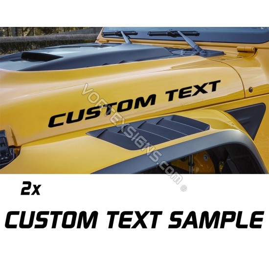 Jeep Hood Custom Text sticker