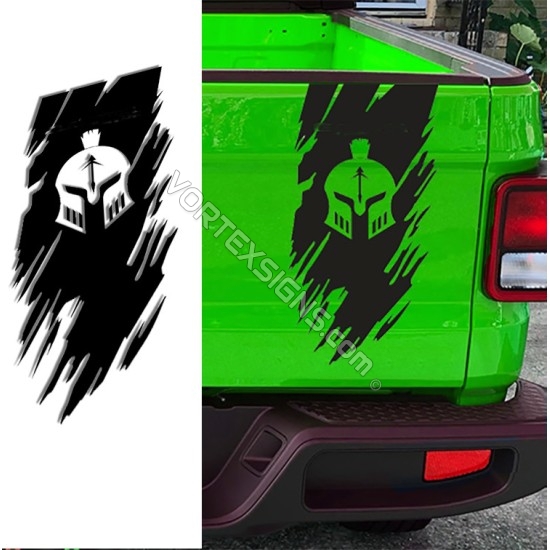 Color Shredded Car Decals Side Graphic Packaging Vinyl Modified