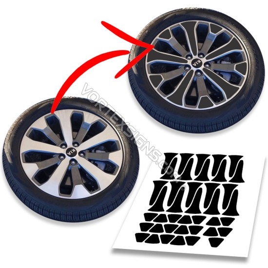 kia telluride wheel rim sticker decals
