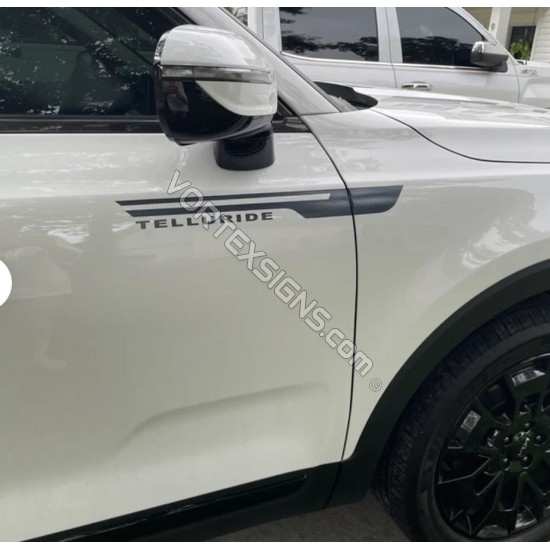 kia telluride door fender accent decal