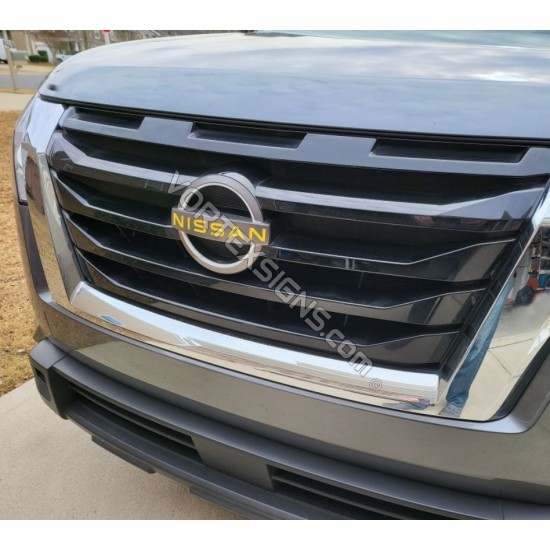 Vinyl color inlays decals for nissan pathfinider 2022 rear logo