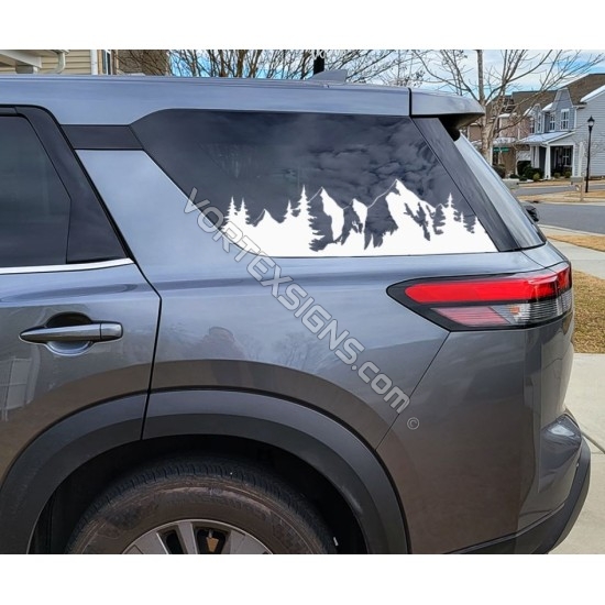 2022 2023 nissan pathfinder mountains trees decal