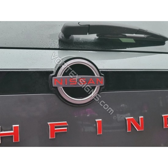 Vinyl color inlays decals for nissan pathfinider 2022 rear logo