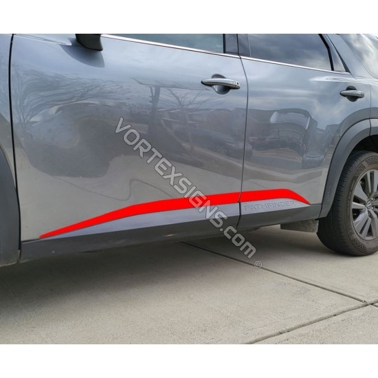 Vinyl color Overlay nissan pathfinider 2022 side trim