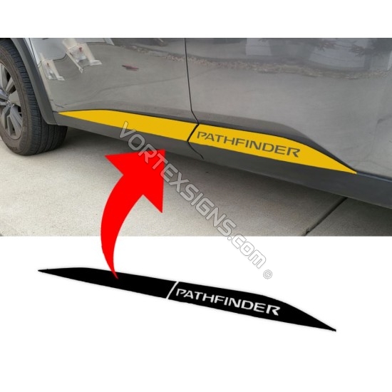 Vinyl color Overlay nissan pathfinider 2022 side trim