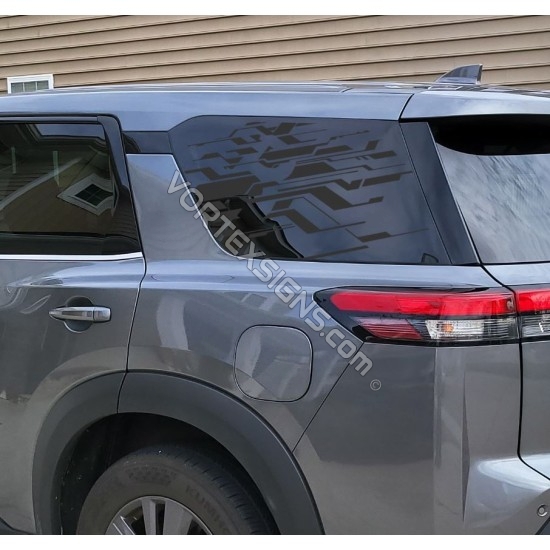 2022 2023 nissan pathfinder future tron shape window decal