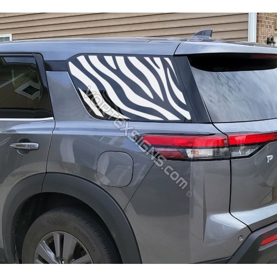 2022 2023 nissan pathfinder zebra shape window decal