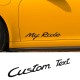 Custom TEXT in Porsche Font decal Custom TEXT in Porsche Font decal sticker your own font