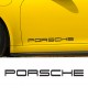 PORSCHE door letters text decal graphics logo emblem PORSCHE door Decal sticker as exterior accessory