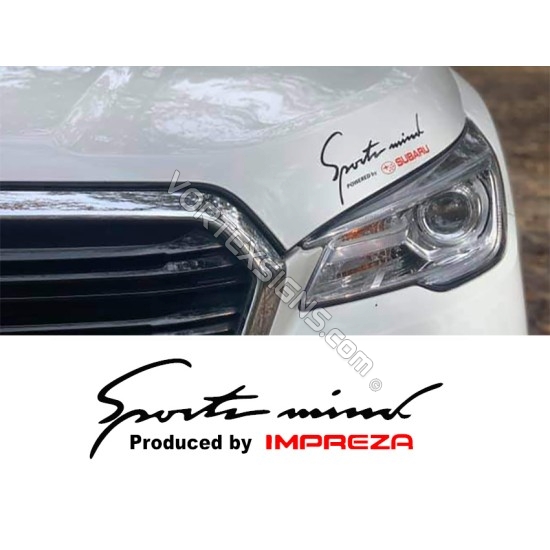 Sport Mind Powered by  IMPREZA decal sticker (Subaru) sticker