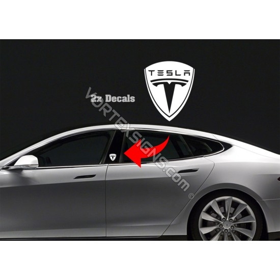 TESLA post logo 2 sticker