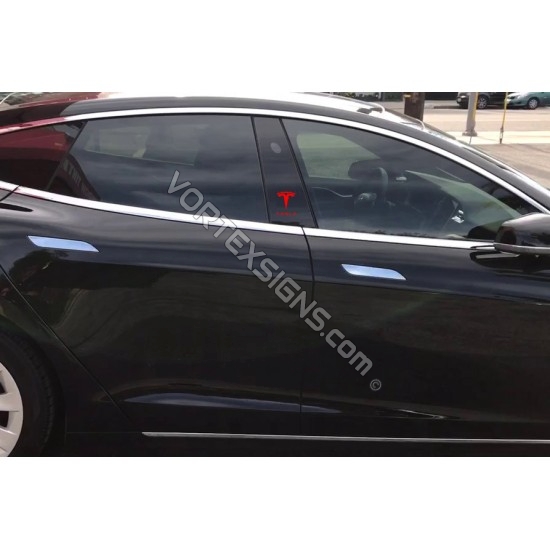 TESLA post logo 2 decal TESLA post logo 2 sticker