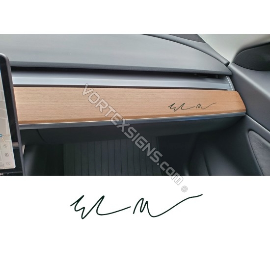 Elon Musk dash Autograph / signature decal sticker