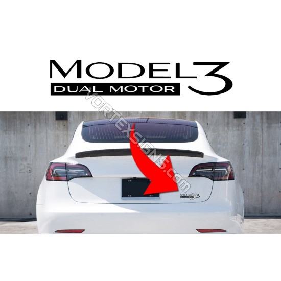 SALE! Tesla model 3 performance trunk decal - 10% OFF