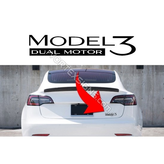 Model 3 Performance trunk decal 3 sticker