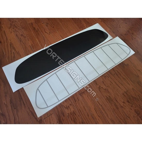 Model 3 & Model Y bumper grille decal (Maserati Style) sticker