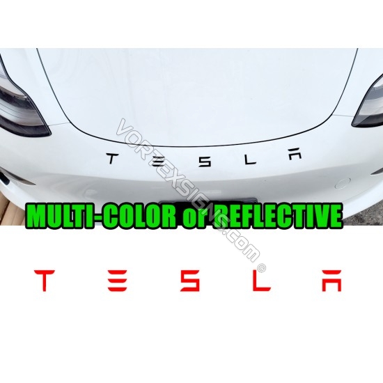 TESLA hood Letters sticker