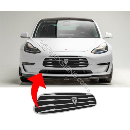 Tesla Model Y Model 3 bumper grille decal horizontal