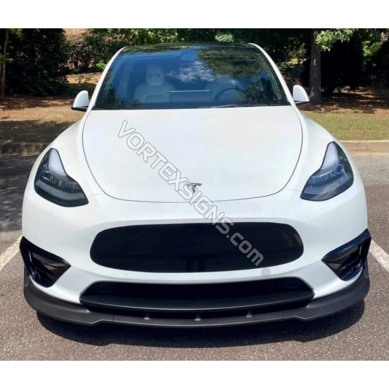 Front grille fake bumper Decal sticker overlay compatible with Tesla Model  3 & Model Y - V5