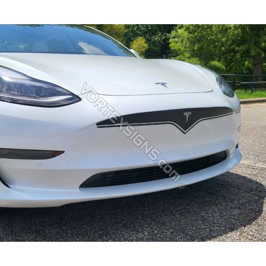 Vehicle Decal for the Tesla Model 3 or Model Y Car Front Bumper