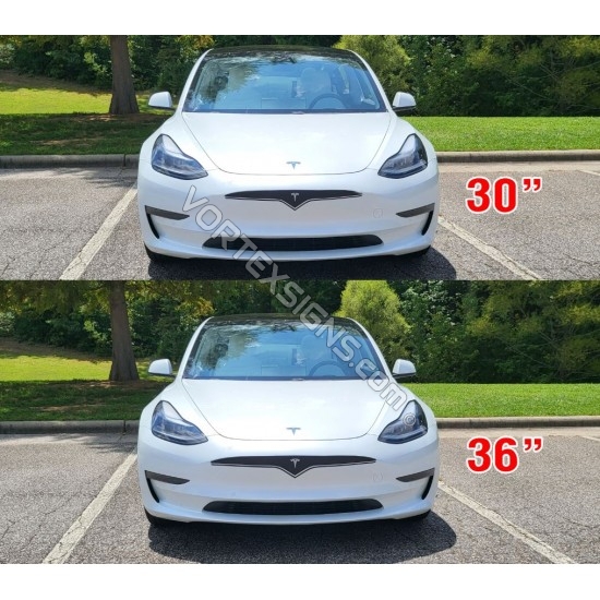 OUTLINE grille bumper Decal sticker compatible with Tesla exterior  decorative accessories for Model 3 & Model Y - V2